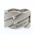 Gucci Ring Chain Motif Wide 9 Silver 925 7.4 g Accessories Matte — view 3