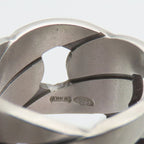 Gucci Ring Chain Motif Wide 9 Silver 925 7.4 g Accessories Matte — view 9