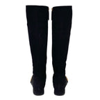 Gucci Double G Boots Long Shoes GG Marmont Fringe Suede Black — view 5