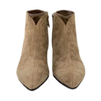Hermes Boots Short Booties Shoes Suede Brown — view 2