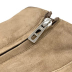 Hermes Boots Short Booties Shoes Suede Brown — view 9