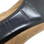 Hermes Boots Short Booties Shoes Suede Brown — view 8