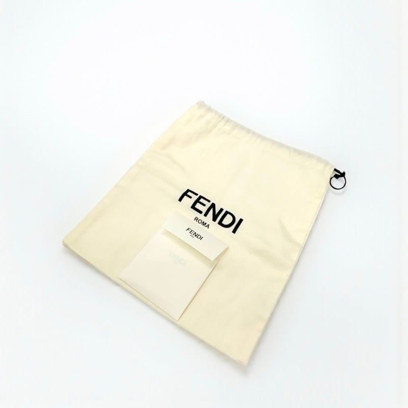 Fendi Sandals Shoes Leather Black Gold Logo Flat — view 8