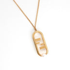 Fendi Orlock Necklace Gold Pearl — view 4