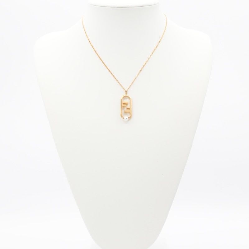 Fendi Orlock Necklace Gold Pearl — view 8