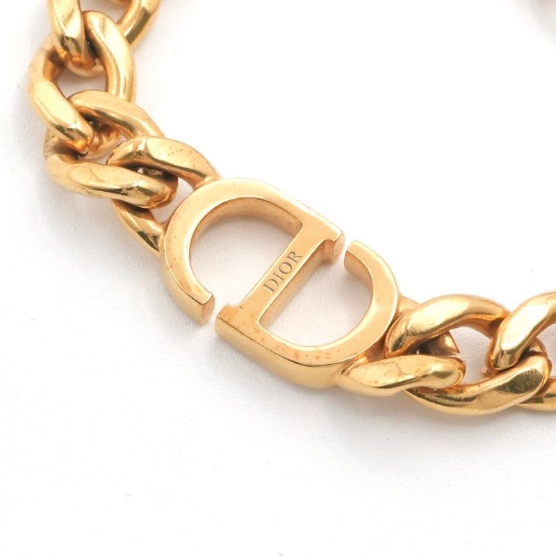 Christian Dior 30 Montaigne Bracelet Logo Chain Rhinestone — view 5