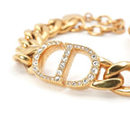 Christian Dior 30 Montaigne Bracelet Logo Chain Rhinestone — view 7