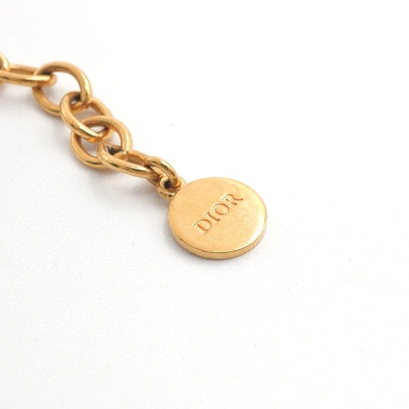 Christian Dior 30 Montaigne Bracelet Logo Chain Rhinestone — view 8