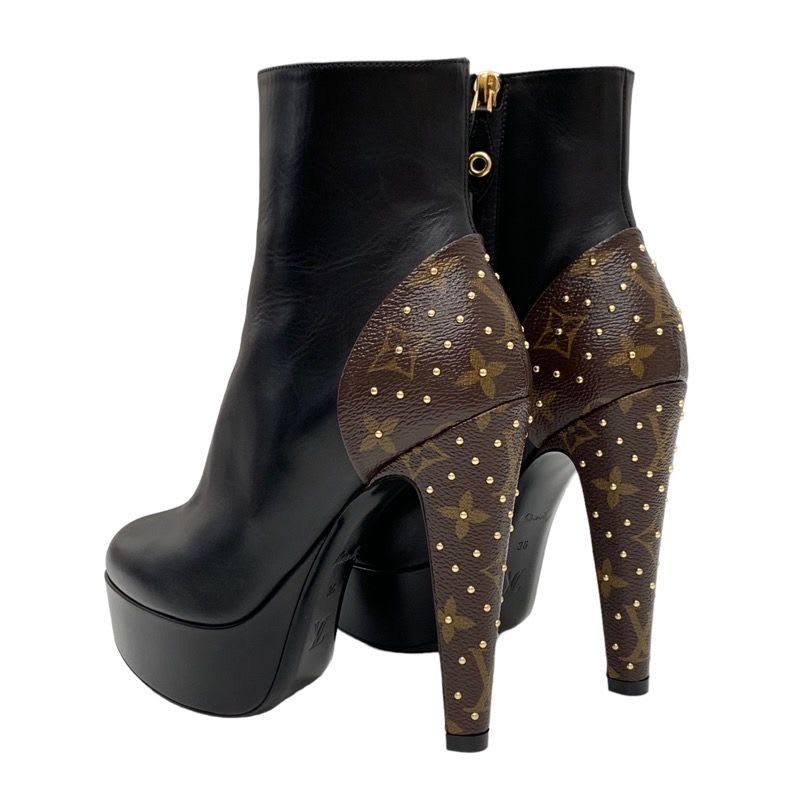 Louis Vuitton Boots Short Ankle After Glow Line Monogram Studs — view 4