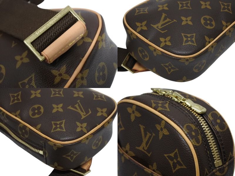 Louis Vuitton Pochette Gange Shoulder Bag Monogram Brown Gold — view 7
