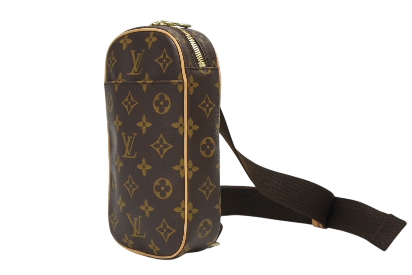 Louis Vuitton Pochette Gange Shoulder Bag Monogram Brown Gold — view 3