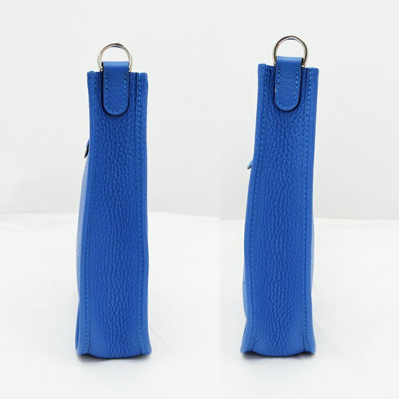 Hermes Evelyne T PM Amazon Blue Shoulder Bag Taurillon Clemence — view 4