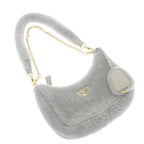 Prada Re-edition Shearling Mini 1 Bc204 2 EC9 F0591 Shoulder Bag 3-Way Fur — view 3