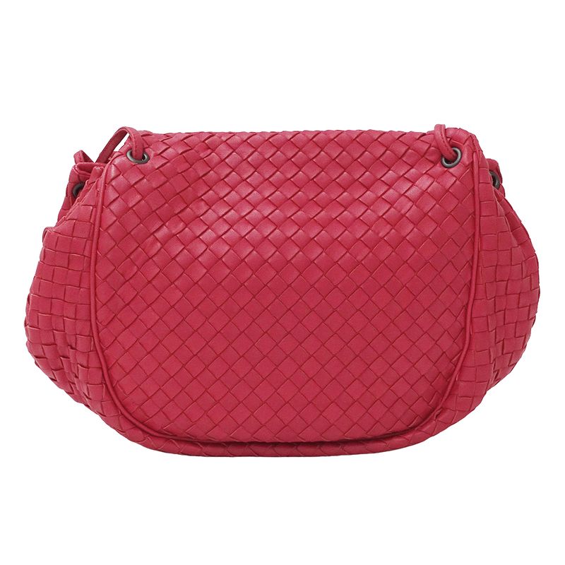 Bottega Veneta Bag Shoulder Intrecciato Leather Red Pink — view 2