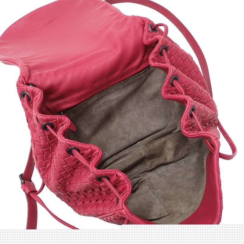 Bottega Veneta Bag Shoulder Intrecciato Leather Red Pink — view 5