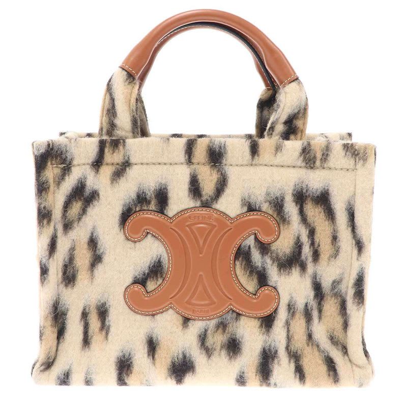 Celine Small Cabas Triomphe Bag Tice Leopard 2-Way — view 3