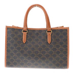 Celine Horizontal Cabas Mini Triomphe Canvas & Calfskin Brown