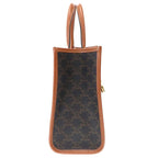 Celine Horizontal Cabas Mini Triomphe Canvas & Calfskin Brown