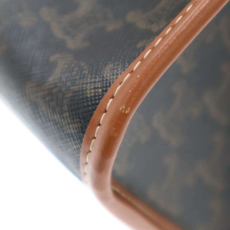 Celine Horizontal Cabas Mini Triomphe Canvas & Calfskin Brown