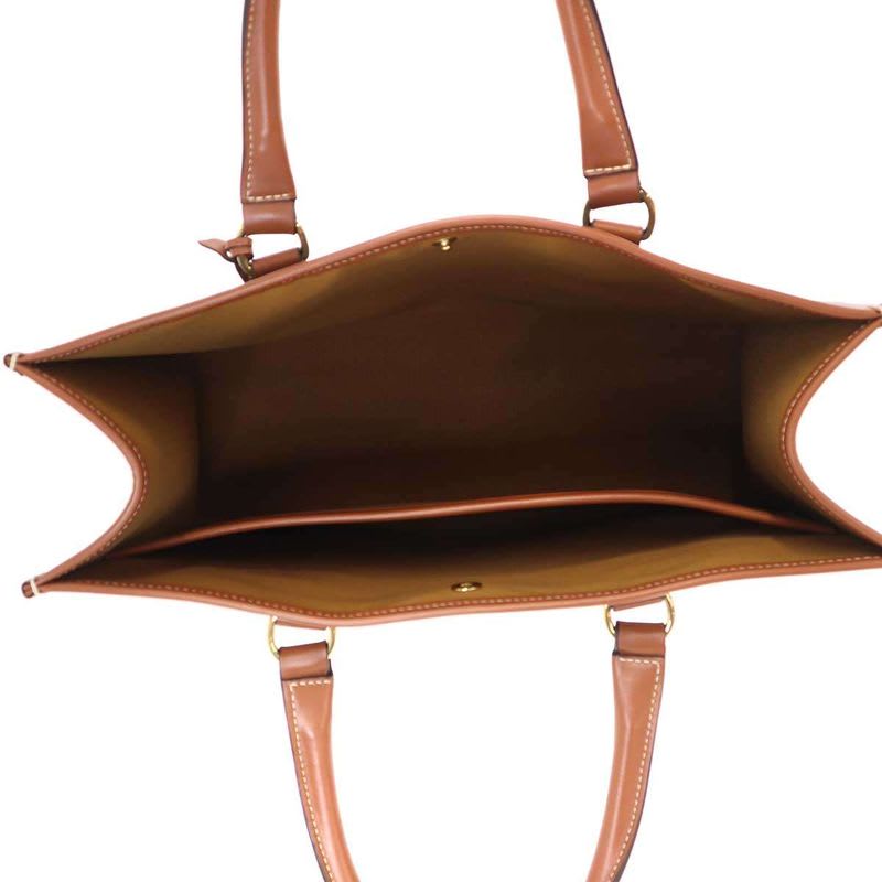 Celine Horizontal Cabas Mini Triomphe Canvas & Calfskin Brown — view 6