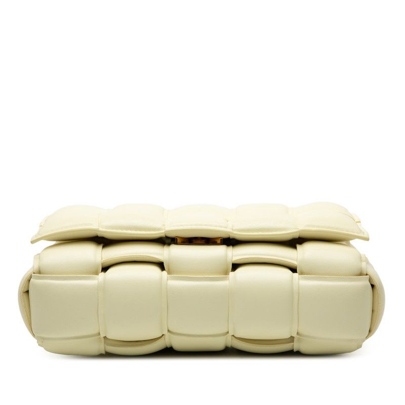 Bottega Veneta Maxi Intrecciato Padette Cassette Yellow Leather — view 4