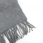 Chanel Grey Knitted Wool Muffler Scarf — view 2