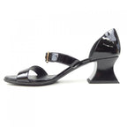 Chanel Size 40 Togo Black Sandals — view 2