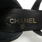 Chanel Size 40 Togo Black Sandals — view 6