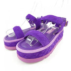 Chanel Size 35 Suede Purple Sandals — view 3