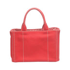 Prada 1 Bg439 Canvas Tote Bag Canapa Mini Red — view 3
