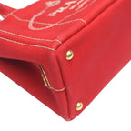 Prada 1 Bg439 Canvas Tote Bag Canapa Mini Red — view 8