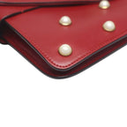 Gucci 2-Way Bag Shoulder Broadway Pearl Ruby Handbag Red — view 8