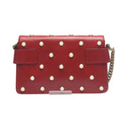 Gucci 2-Way Bag Shoulder Broadway Pearl Ruby Handbag Red — view 4
