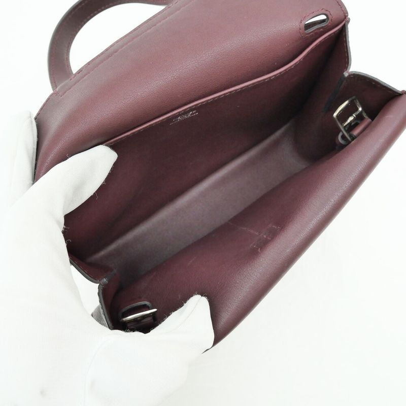 Hermes Arzan Mini Hand Shoulder Bag Bordeaux 2017 — view 6