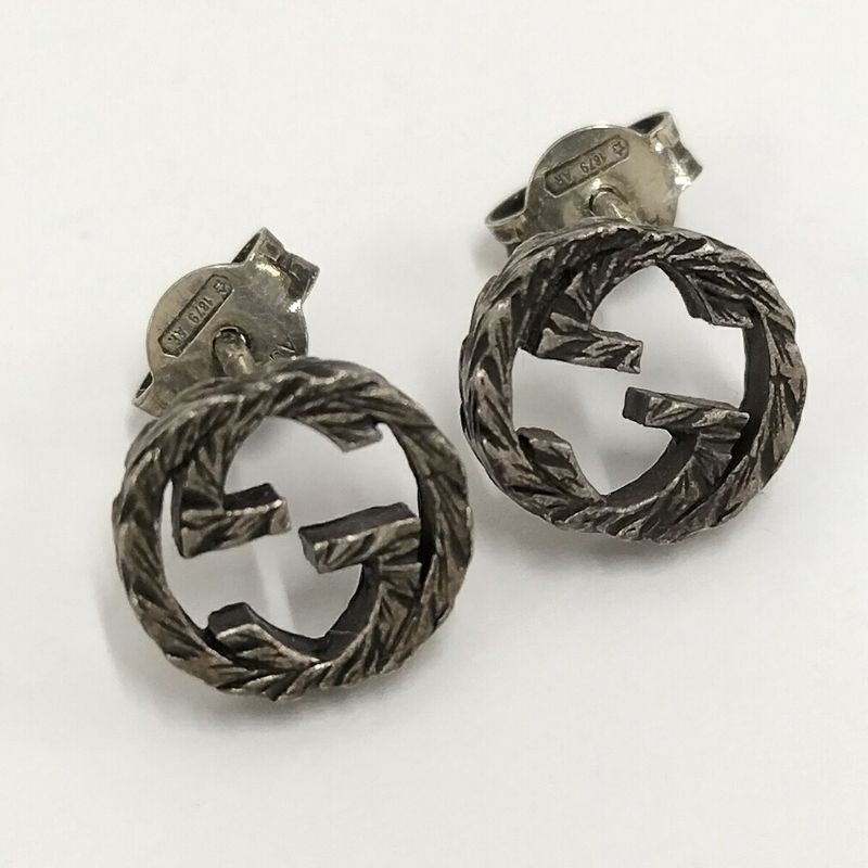 Gucci Earrings Interlocking SV 925 AG Silver — view 3