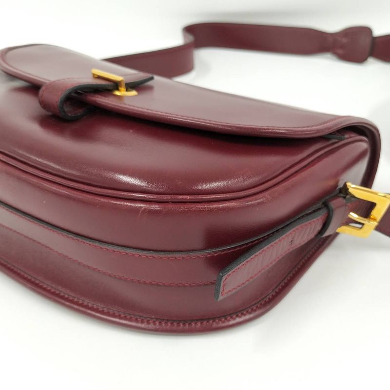 Hermes Bardo Golf Shoulder Bag Leather Bordeaux — view 3