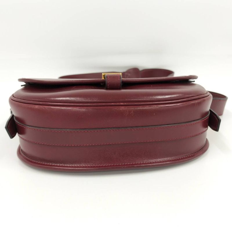 Hermes Bardo Golf Shoulder Bag Leather Bordeaux — view 5