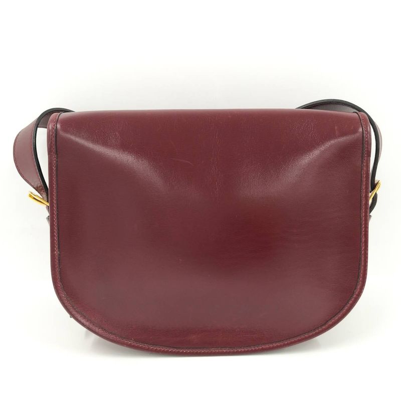 Hermes Bardo Golf Shoulder Bag Leather Bordeaux — view 2