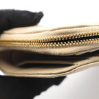 Saint Laurent Paris Bifold Wallet Monogram bow Beige Leather — view 7