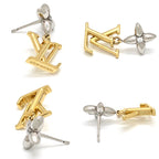 Louis Vuitton Earrings Pandant Iconic Flower Both Ears Gold Silver — view 5