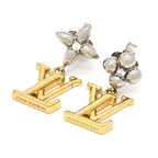 Louis Vuitton Earrings Pandant Iconic Flower Both Ears Gold Silver — view 3