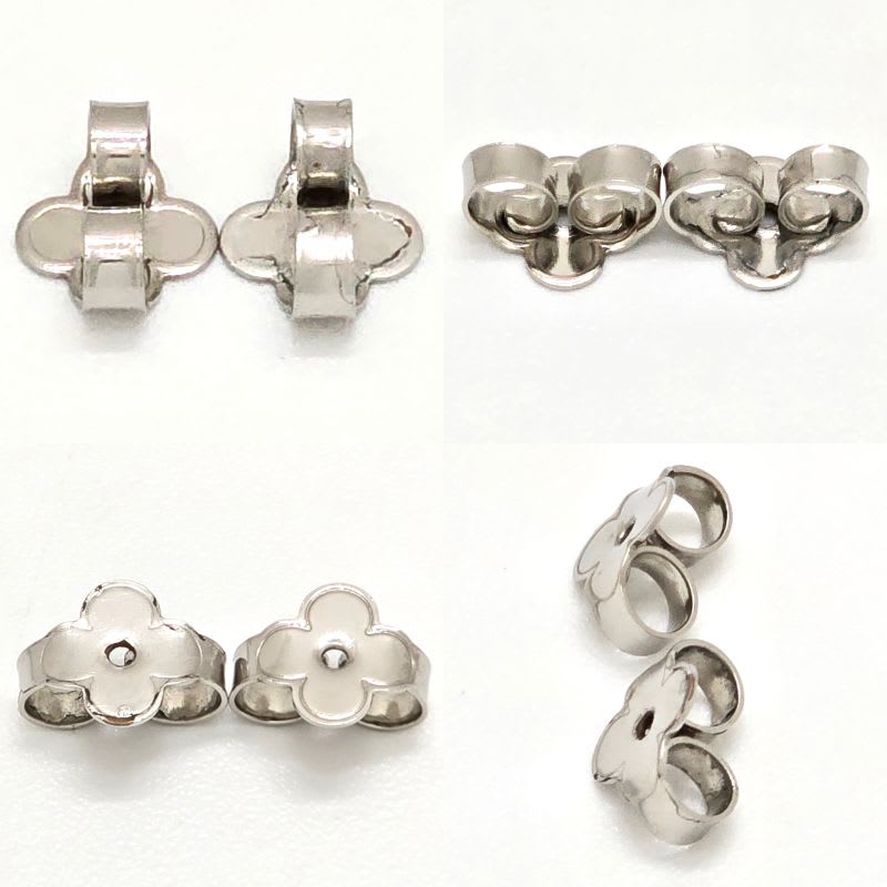 Louis Vuitton Earrings Pandant Iconic Flower Both Ears Gold Silver — view 9