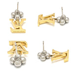 Louis Vuitton Earrings Pandant Iconic Flower Both Ears Gold Silver — view 8
