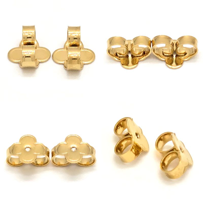 Louis Vuitton Earrings Iconic Heart Gold Color Metal — view 7
