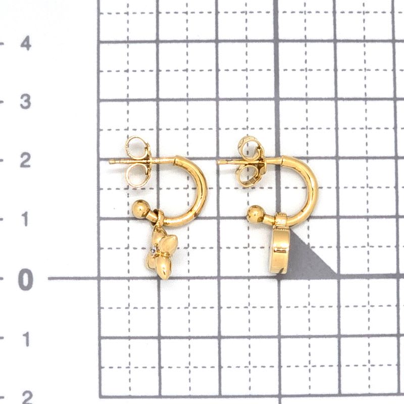 Louis Vuitton Earrings Iconic Heart Gold Color Metal — view 9