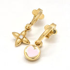 Louis Vuitton Earrings Iconic Heart Gold Color Metal — view 3