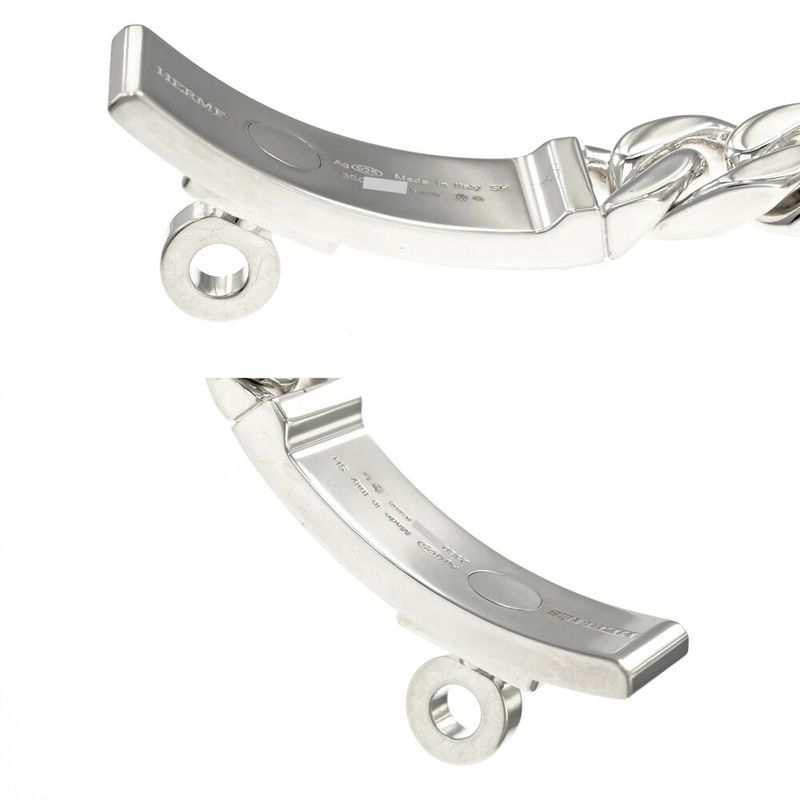 Hermes Bracelet Kelly Gourmet GM SH AG 925 Silver Bangle Accessories — view 9