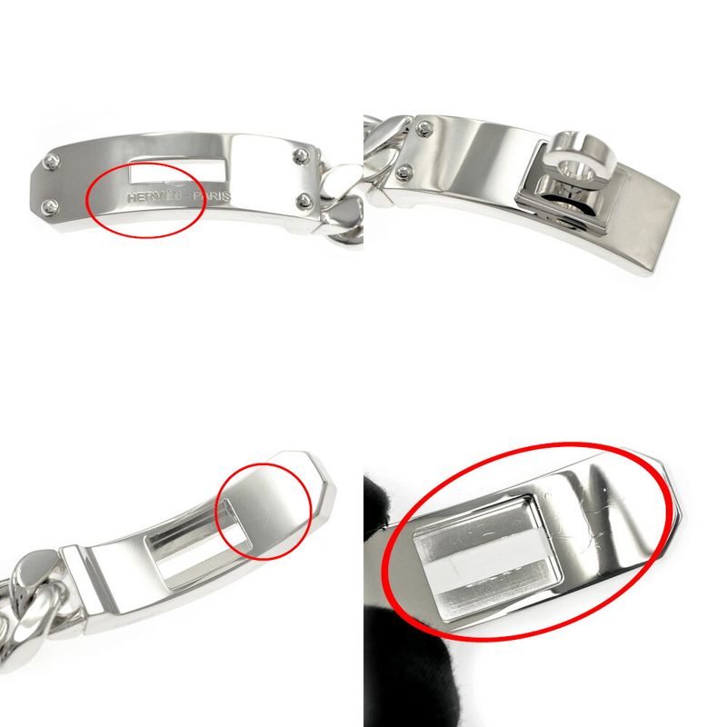 Hermes Bracelet Kelly Gourmet GM SH AG 925 Silver Bangle Accessories — view 8