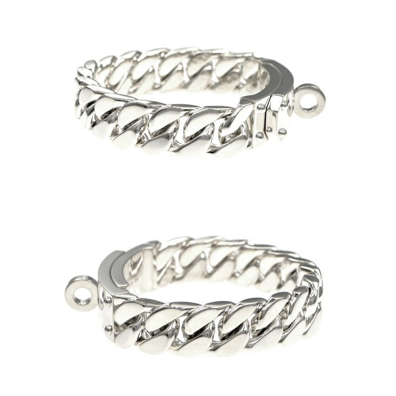Hermes Bracelet Kelly Gourmet GM SH AG 925 Silver Bangle Accessories — view 4