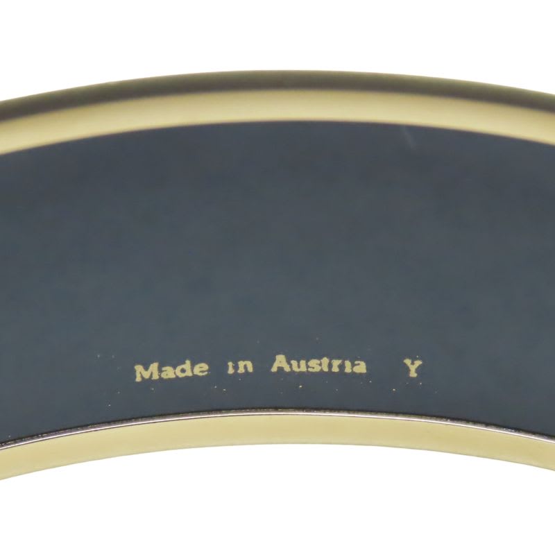 Hermes Bangle Enamel GM Mosaic Pattern Metal Red Gold Cloisonne Bracelet — view 7